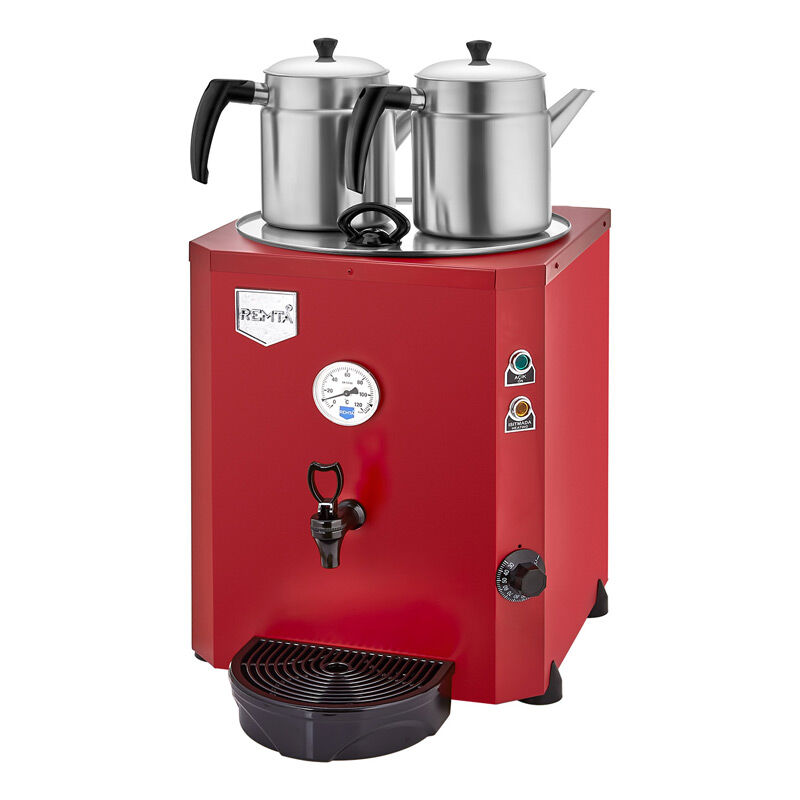 Remta DE11 Jumbo Çay Makinesi, 2 Demlikli, 23 L, Elektrikli, Kırmızı - Remta