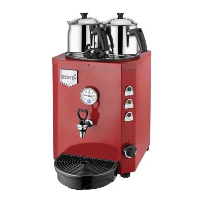 Remta DE12S Jumbo Şamandıralı Çay Makinesi, 2 Demlikli, 13 L, Elektrikli, Kırmızı - 1