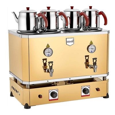 Remta N16(A) Jumbo Şamandıralı Çay Makinesi, 4 Demlikli, 46 L, Doğalgazlı - 1