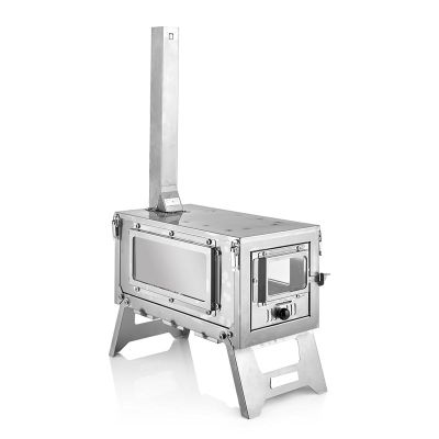 Remta KM02 Paslanmaz Çelik Mini Katlanır Kamp Çadır Sobası - 1