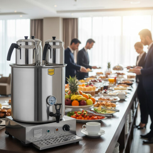 Remta DE20 Master Çay Makinesi, 3 Demlikli, 40 L, Elektrikli - 2