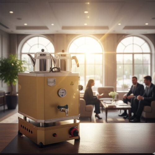 Remta N15 Jumbo Tea Maker, 2 заварочных чайника, 23 л, электрический + природный газ - 2