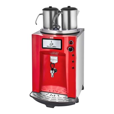 Remta DE11P Premium Jumbo Çay Makinesi, 2 Demlikli, 23 L, Kırmızı - 1