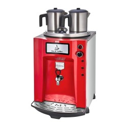 Remta DE11SP Premium Jumbo Şamandıralı Çay Makinesi, 2 Demlikli, 23 L, Kırmızı - Thumbnail
