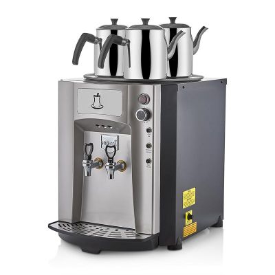 Remta DE10SP Premium Jumbo Şamandıralı Çay Makinesi, 3 Demlikli, 40 L,Elektirikli Gri - 1