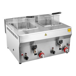 Remta R113CE Fryer with Tap, 8+8 L, Natural Gas - Remta