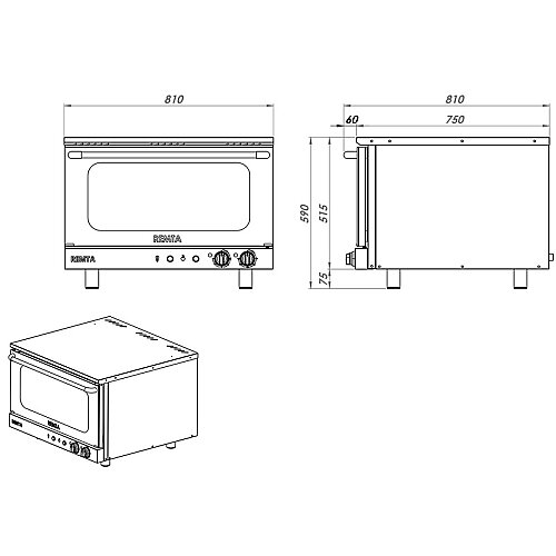 Remta S16 4'lü Pizza Fırını, 62x62 cm, Elektrikli - 4