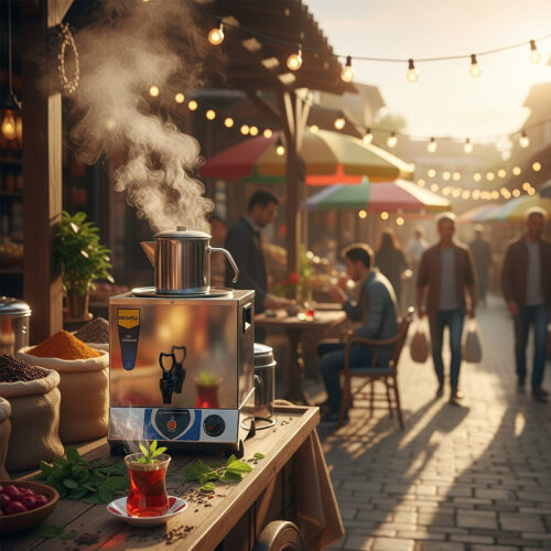 Remta TT01 Pleytsiz Tek Demlikli Çay Makinesi, 8 L, Elektrikli - 2