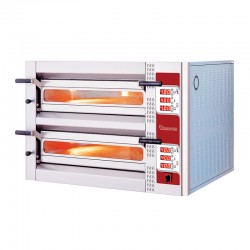Rinnova 35 cm x 4+4 Pizza Capacity Electronically Controlled Double Deck Pizza Oven, Electric - Rinnova