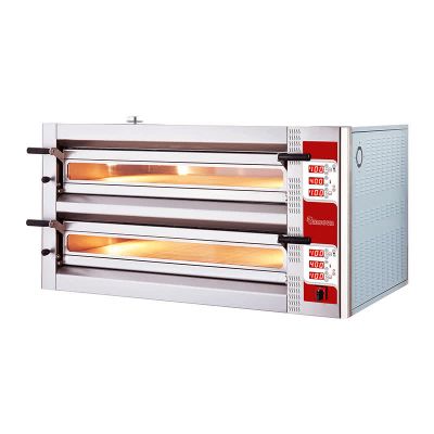 Rinnova 35 cm x 6+6 Pizza Capacity Electronically Controlled Large Model Double Deck Pizza Oven, Electric - Rinnova