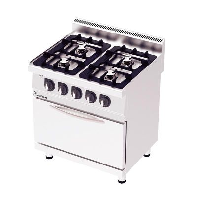 Rinnova 700 Seri Fanlı 4 Ocaklı Kuzine, 80x70x90 cm, Gazlı+Elektrikli - 1