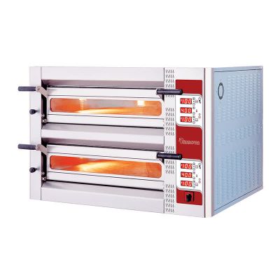 Rinnova 35 cm x 6+6 Pizza Kapasiteli Elektronik Kontrollü Derin Model Çift Katlı Pizza Fırını, Elektrikli - 1