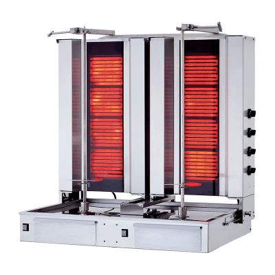Rinnova KLG171T İkiz Model Döner Ocağı, 4+4 Radyanlı, Elektrikli, Alttan Motorlu, Hareketli Gövde, Camlı - 1