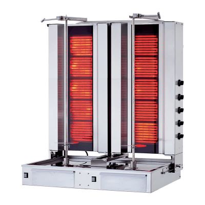 Rinnova KLG172T İkiz Model Döner Ocağı, 5+5 Radyanlı, Elektrikli, Alttan Motorlu, Hareketli Gövde, Camlı - 1
