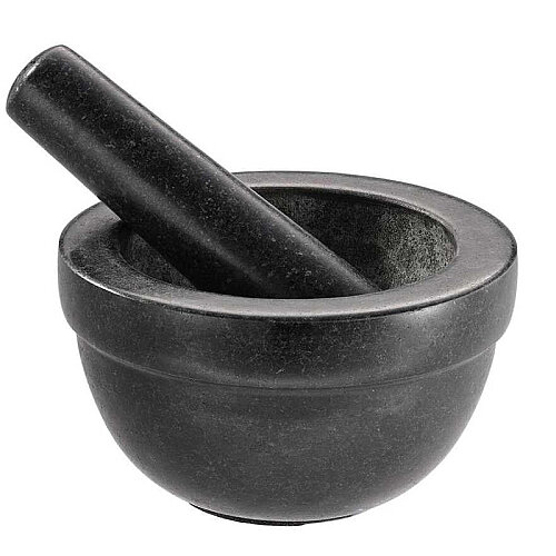 Rösle 12978 Granit Havan, 14 cm, Siyah - Rösle