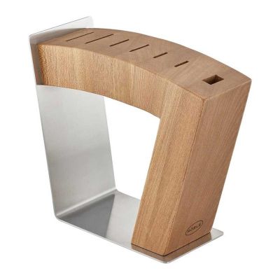 Rösle 15040 Elm Knife Stand, 6 Knife 1 Scissor Capacity - Rösle