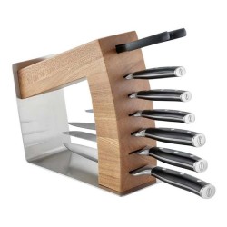 Rösle 15040 Elm Knife Stand, 6 Knife 1 Scissor Capacity - 4