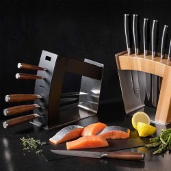 Rösle 15042 حامل سكاكين من الرماد، سعة 6 سكاكين 1 مقص - 6