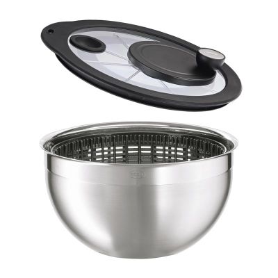 Rösle 15695 Cam Kapaklı Salata Kurutucu, 24 cm - 1