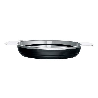 Rösle 16124 Collapsible Silicone Strainer, 24 cm, Black - Rösle