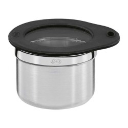 Rösle 16553 Paslanmaz Çelik Silikon ve Cam Kapaklı Saklama Kabı, 0.3 L - Rösle