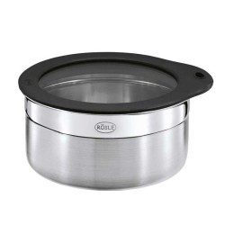 Rösle 16556 Stainless Steel Silicone and Glass Lid Storage Container, 0.7 L - Rösle