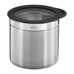 Rösle 16557 Paslanmaz Çelik Silikon ve Cam Kapaklı Saklama Kabı, 1.4 L - Rösle