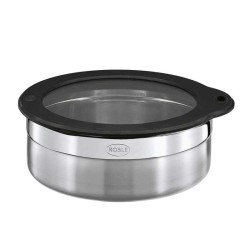 Rösle 16558 Paslanmaz Çelik Silikon ve Cam Kapaklı Saklama Kabı, 1.2 L - Rösle