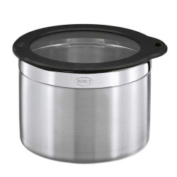 Rösle 16559 Stainless Steel Silicone and Glass Lid Storage Container, 2.4 L - Rösle