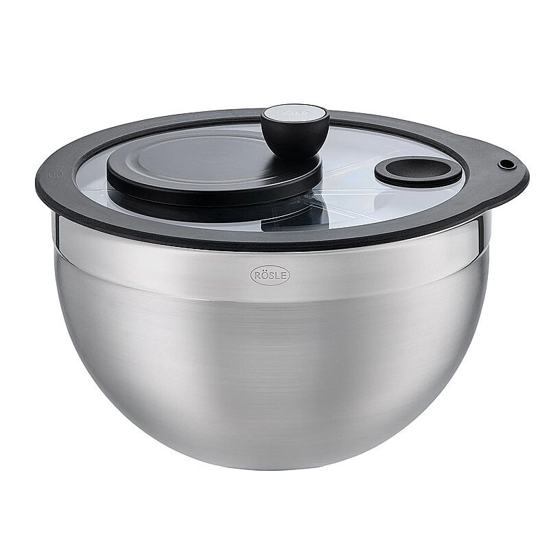 Rösle 16695 Cam Kapaklı Salata Kurutucu, 24 cm, 5.4 L - Rösle