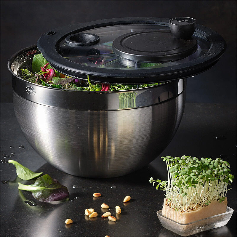 Rösle 16695 Cam Kapaklı Salata Kurutucu, 24 cm, 5.4 L - Rösle