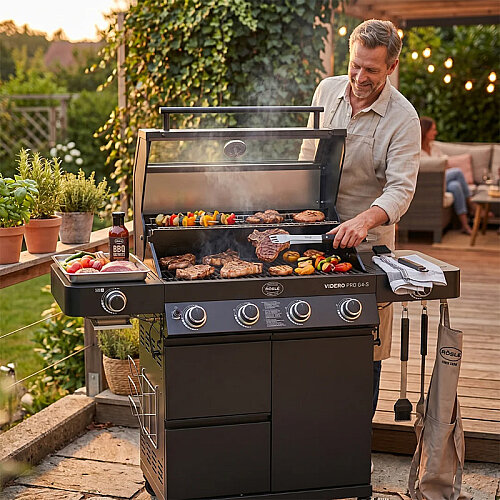 Rösle 25577 Videro PRO G4-S Vario Barbekü İstasyonu, Doğalgazlı, Siyah - 7