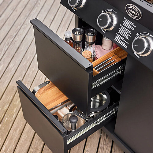 Rösle 25577 Videro PRO G4-S Vario Barbekü İstasyonu, Doğalgazlı, Siyah - 9