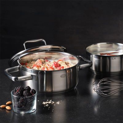 Rösle 91934 Paslanmaz Çelik Kısa Tencere, 20 cm - 5