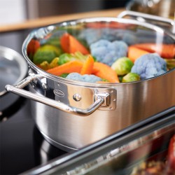 Rösle 91943 Stainless Steel Deep Pot, 24 cm - 5