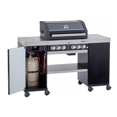 Rösle Videro G4-S2 محطة شواء على الجزيرة، غاز، أسود - Rösle