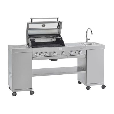 Rösle Videro G4-SK Stainless Steel Barbecue Station, Gas - Rösle