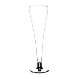 Rubikap Disposable Champagne Glass, 120 ml, Silver - Rubikap