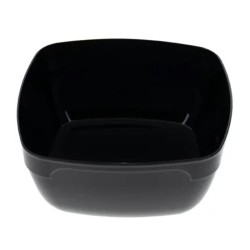 Rubikap Disposable Crystal Square Bowl, 300 ml, Black - Rubikap