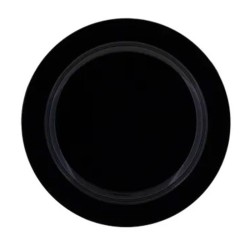 Rubikap Disposable Flat Plate, 19 cm, Black - Rubikap