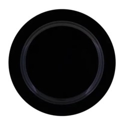 Rubikap Disposable Flat Plate, 26 cm, Black - Rubikap