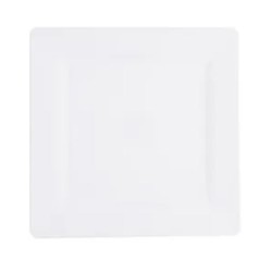Rubikap Disposable Square Plate, 18 cm, Clear - Rubikap