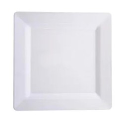 Rubikap Disposable Square Plate, 18 cm, White - Rubikap