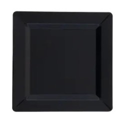 Rubikap Disposable Square Plate, 22 cm, Black - Rubikap