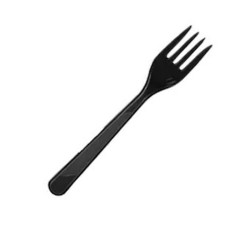 Rubikap Elite Disposable Fork, 17.6 cm, Black - Rubikap