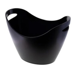 Rubikap Frosted Champagne Bucket, 35x26 cm, Black - Rubikap