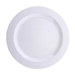 Rubikap Polystyrene Disposable Flat Plate, 19 cm, White - Rubikap