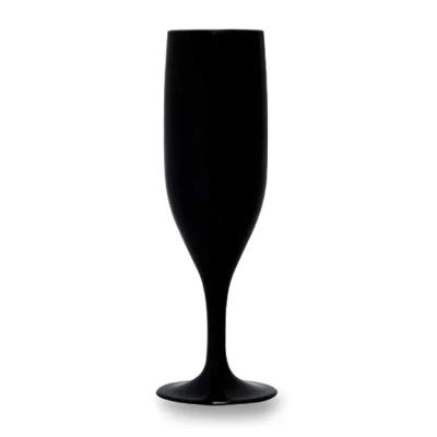 Rubikap Premium Şampanya Bardağı, 180 ml, Siyah - 1