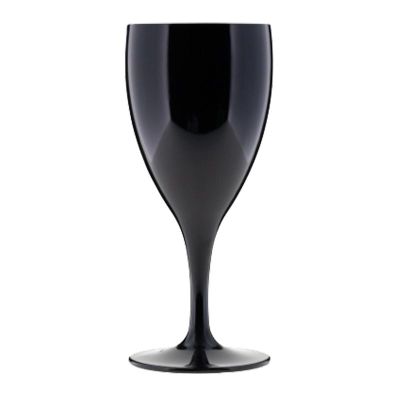 Rubikap Premium Şarap Bardağı, 320 ml, Siyah - 1