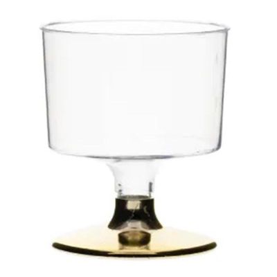 Rubikap Tek Kullanımlık Ayaklı Shot Bardağı, 50 ml, Altın - 1
